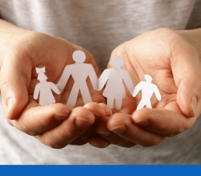 Hands Holding Paper Family